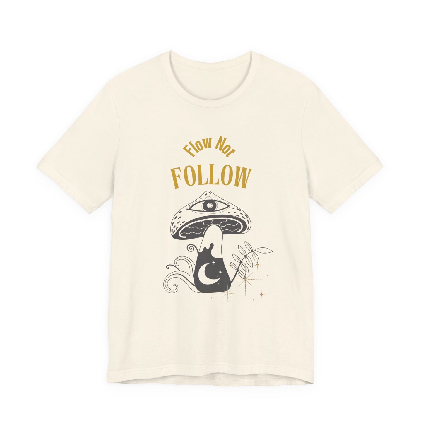 Whimsical Mushroom Tee - How Not Follow, Boho Shirt, Unisex T-shirt, Nature Lover Gift, Fall Fashion