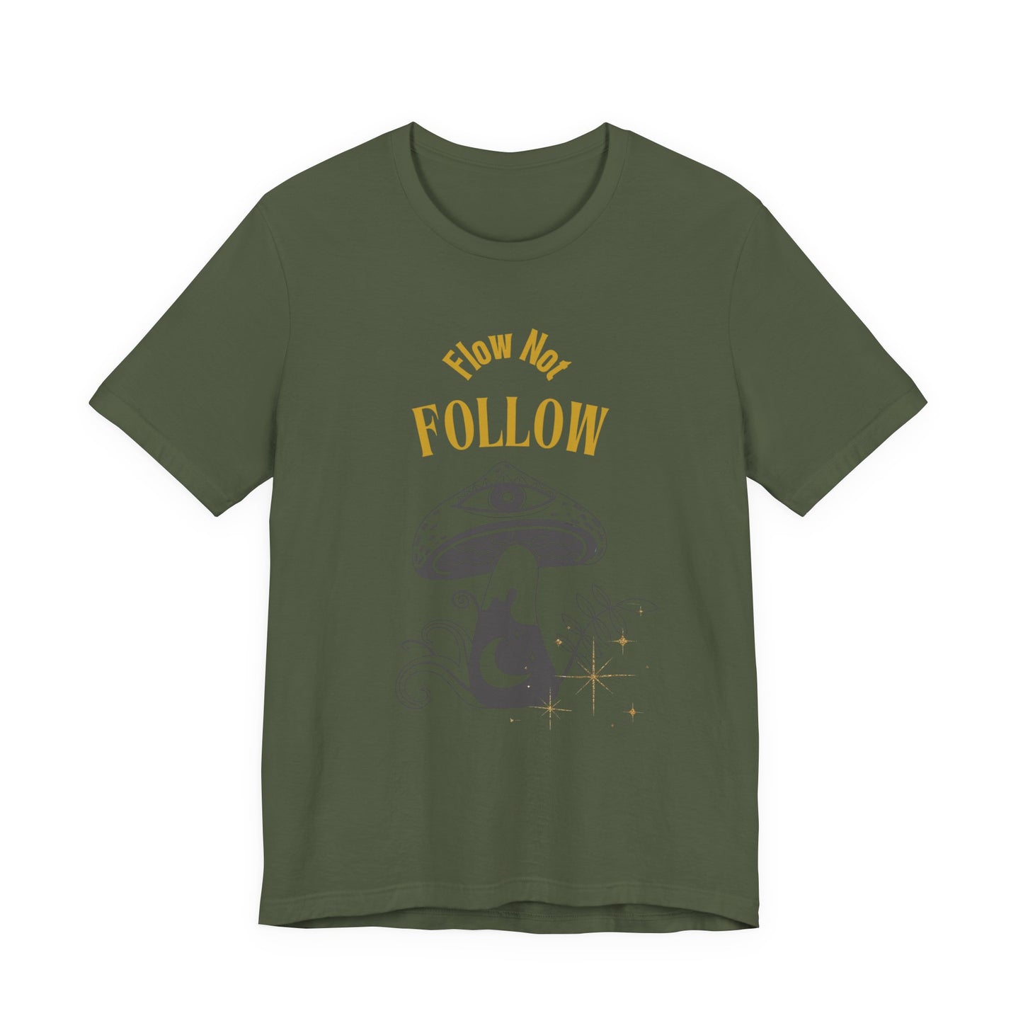 Whimsical Mushroom Tee - How Not Follow, Boho Shirt, Unisex T-shirt, Nature Lover Gift, Fall Fashion