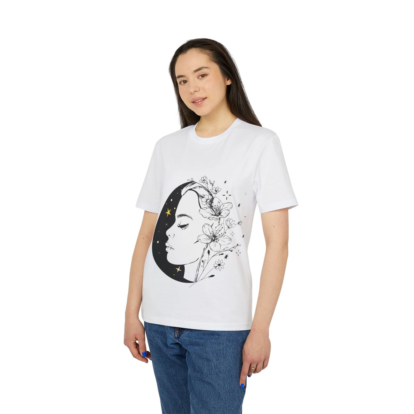 Moonlit Creator Unisex T-Shirt, Artistic Tee for Creatives, Floral Design, Casual Wear, Gift for Artists, Comfortable Style