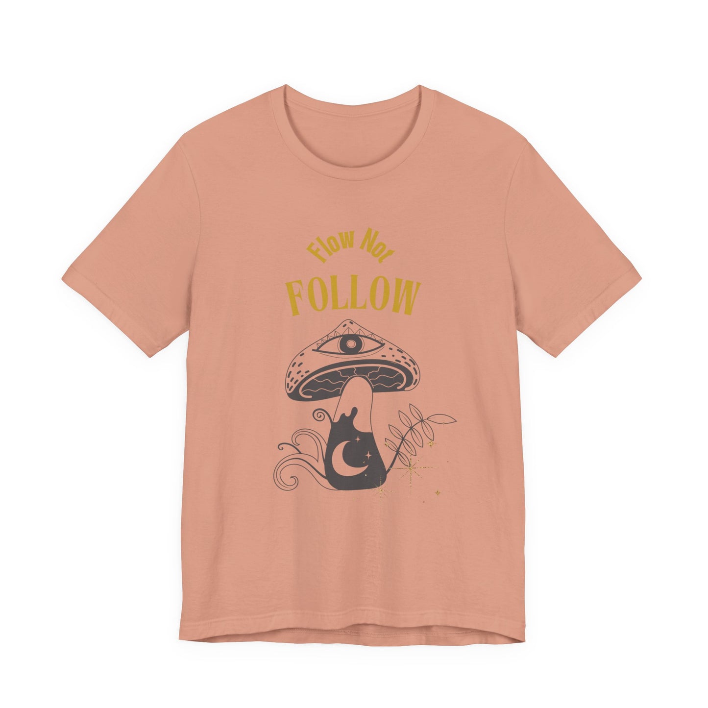 Whimsical Mushroom Tee - How Not Follow, Boho Shirt, Unisex T-shirt, Nature Lover Gift, Fall Fashion