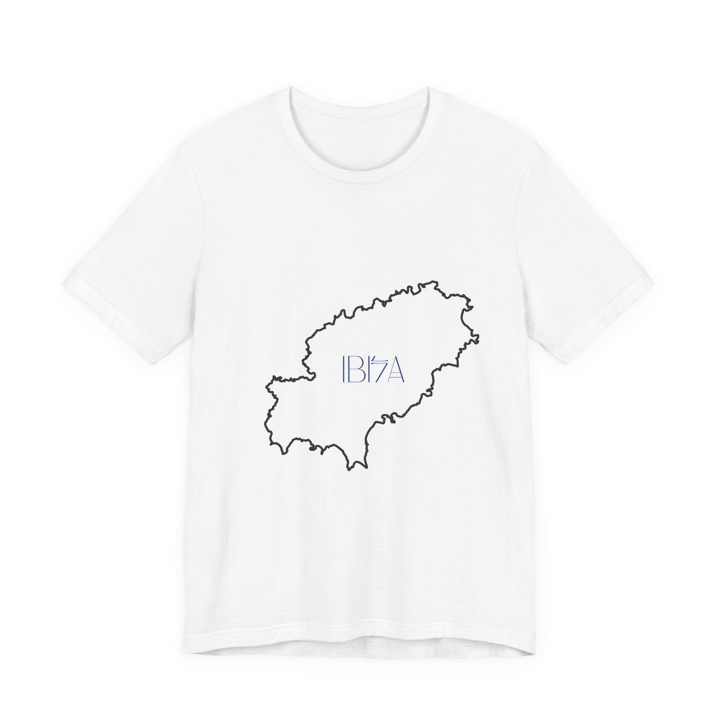 Ibiza Map Unisex Jersey Tee - Stylish Travel Shirt, Vacation Souvenir, Summer Tee, Gift for Beach Lovers, Casual Wear