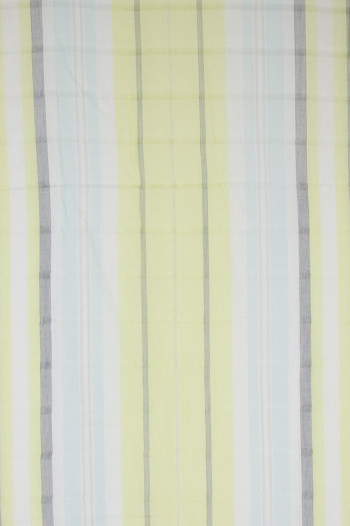 Leno Weave Stripes Cotton Scarf - Aqua Lime