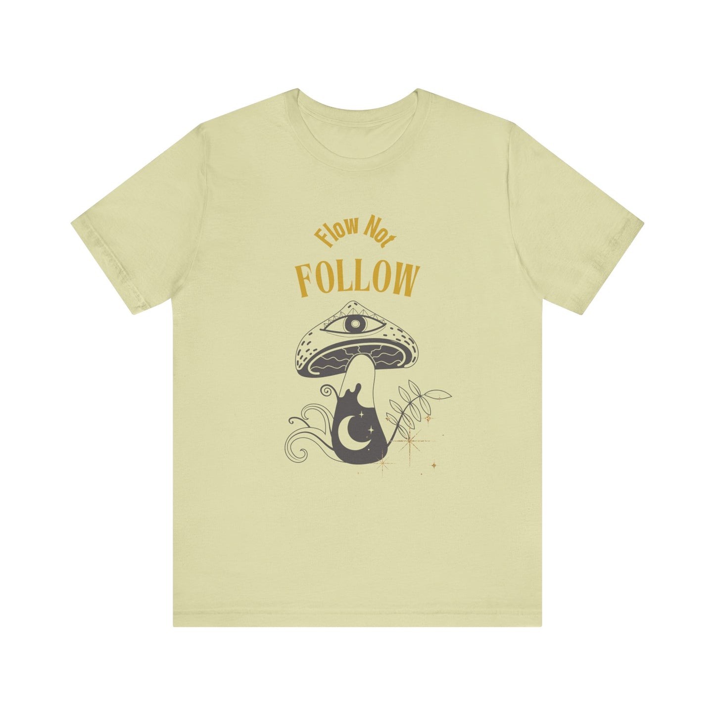 Whimsical Mushroom Tee - How Not Follow, Boho Shirt, Unisex T-shirt, Nature Lover Gift, Fall Fashion