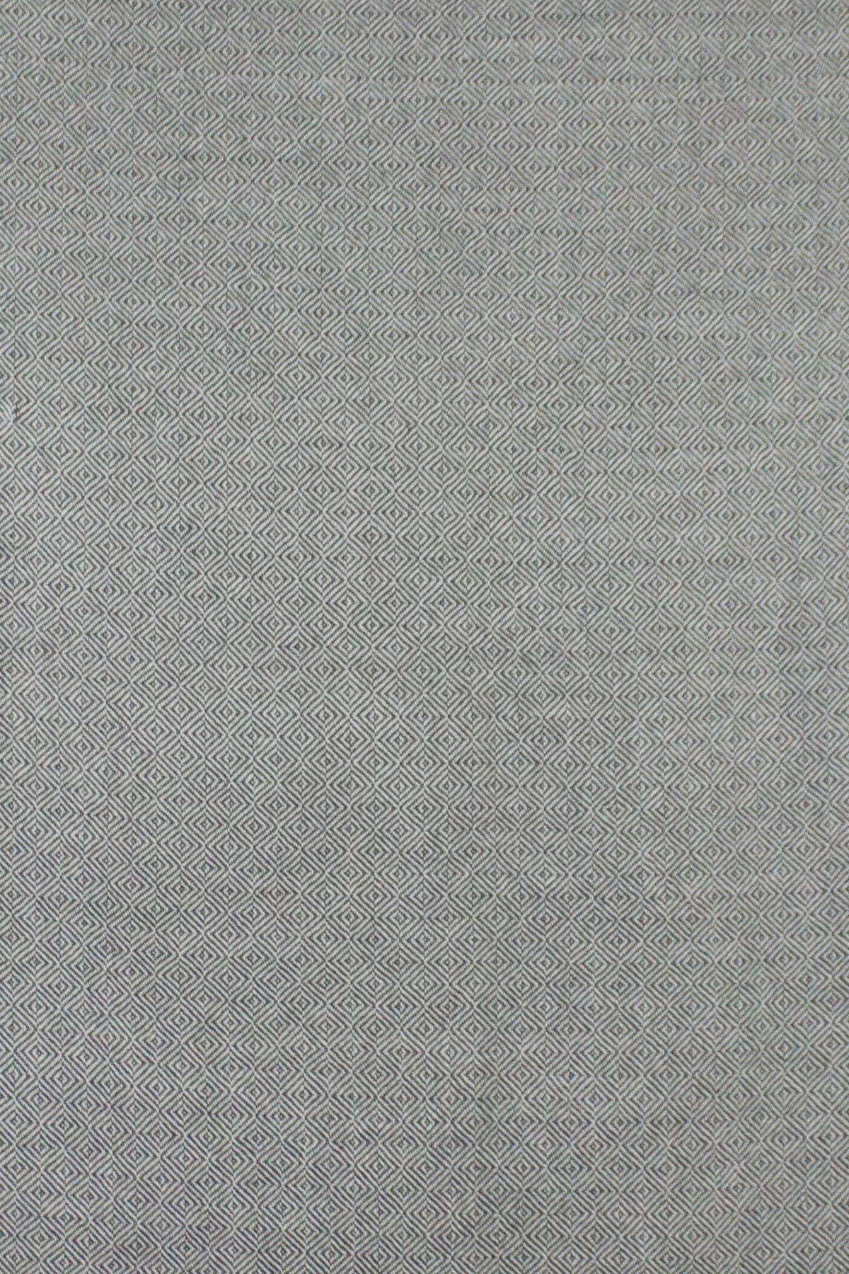 Alpine Merino Diamond Weave Two Tone Wool Scarf - Grey