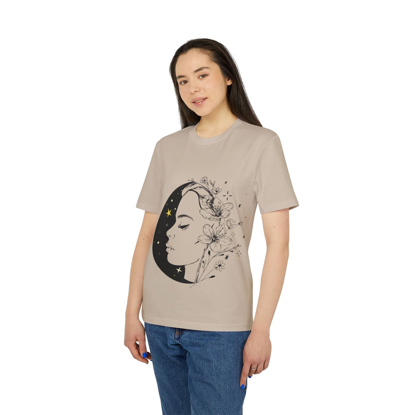 Moonlit Creator Unisex T-Shirt, Artistic Tee for Creatives, Floral Design, Casual Wear, Gift for Artists, Comfortable Style