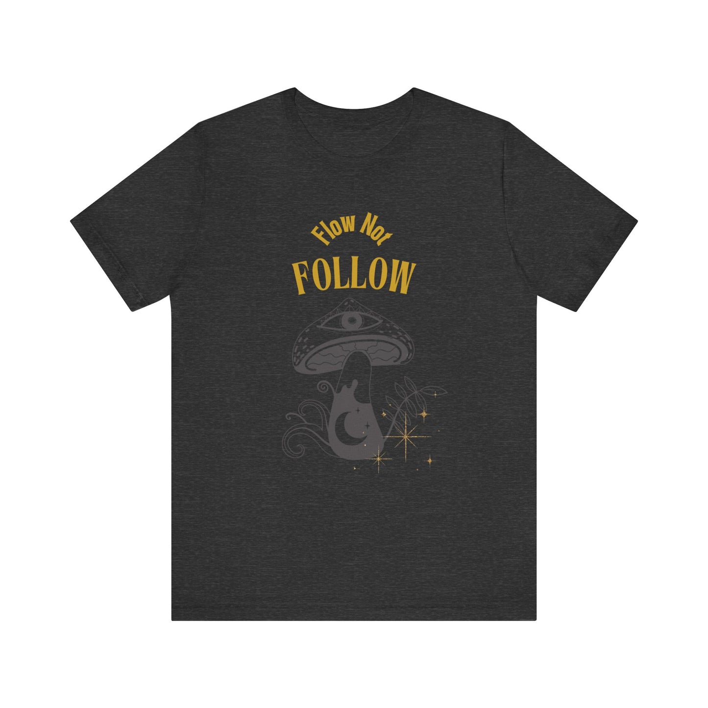 Whimsical Mushroom Tee - How Not Follow, Boho Shirt, Unisex T-shirt, Nature Lover Gift, Fall Fashion