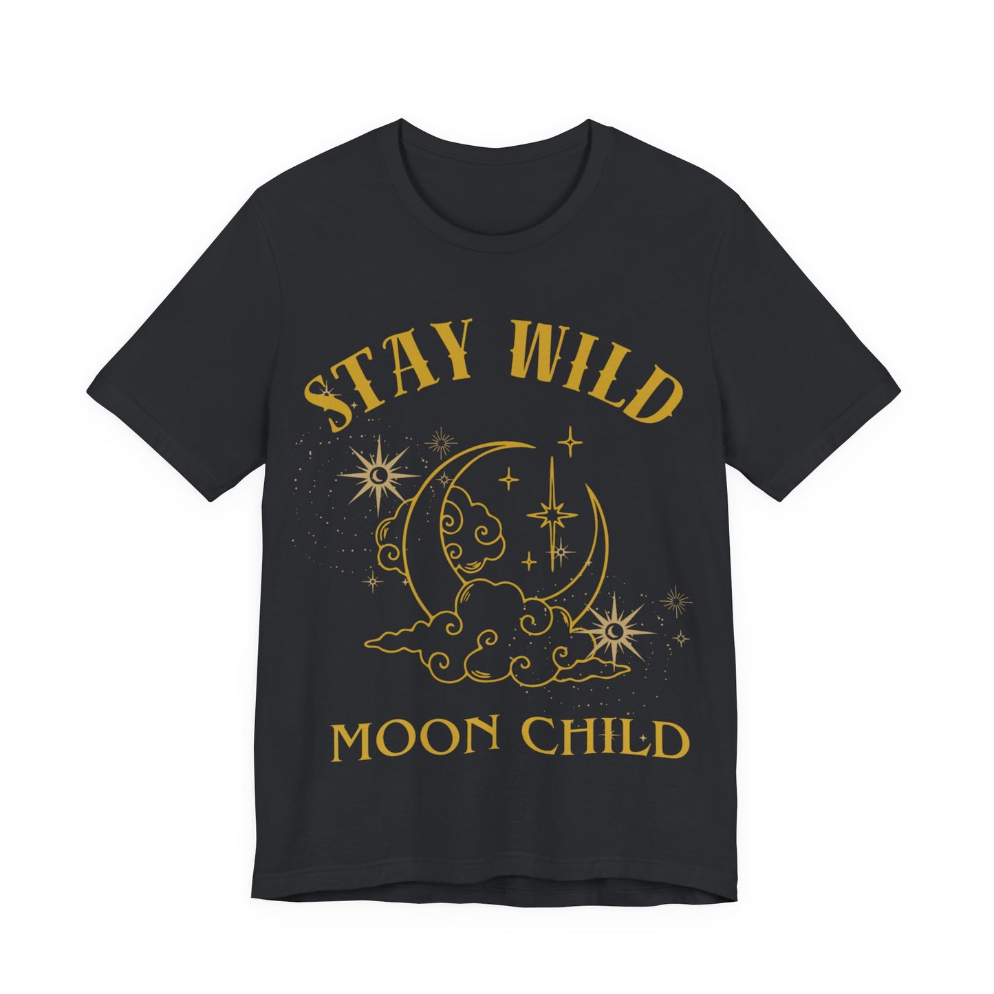 Stay Wild Moon Child Tee - Unisex Short Sleeve Tee, Boho Shirt, Astrology Top, Celestial Apparel, Gift for Dreamers, Festival Wear