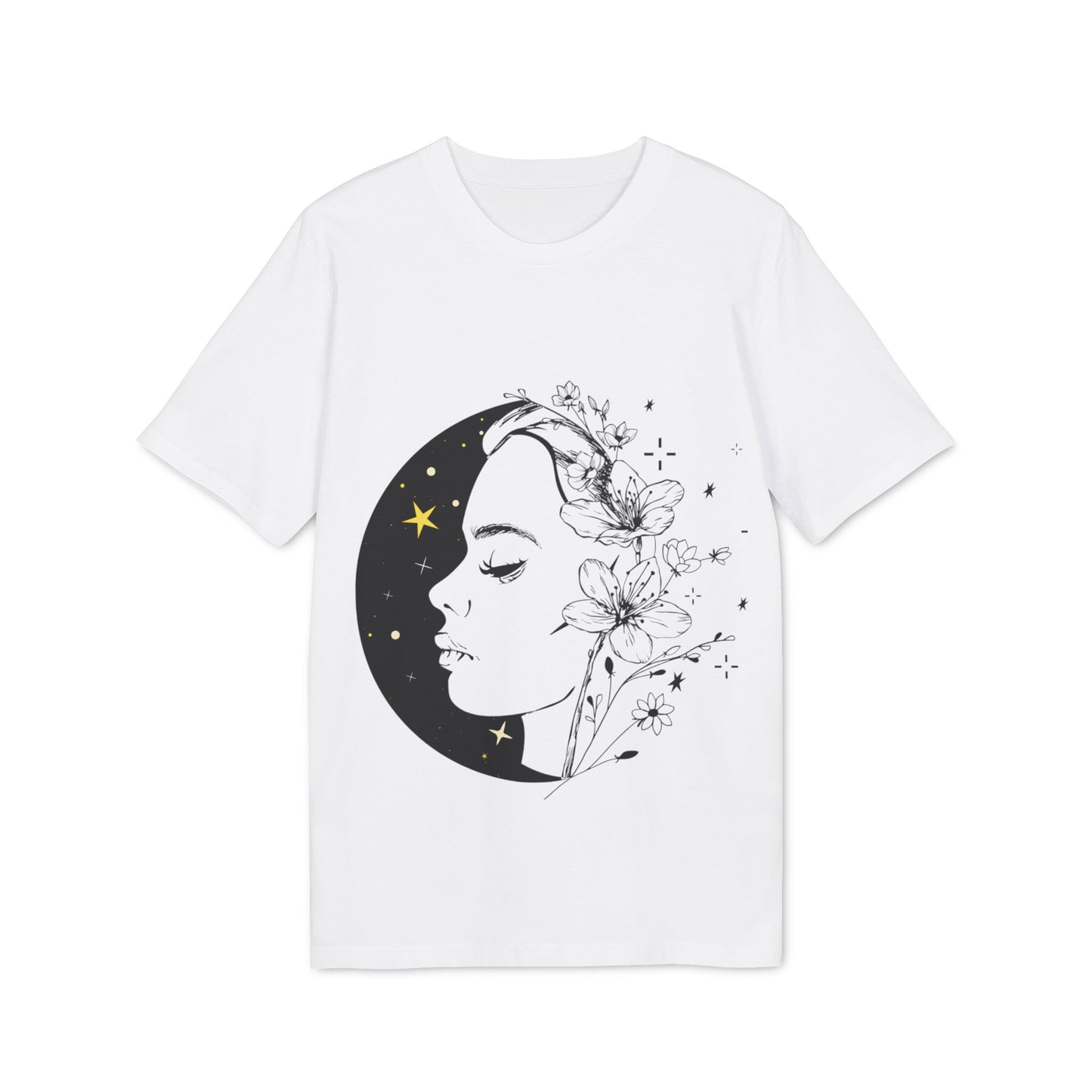Moonlit Creator Unisex T-Shirt, Artistic Tee for Creatives, Floral Design, Casual Wear, Gift for Artists, Comfortable Style