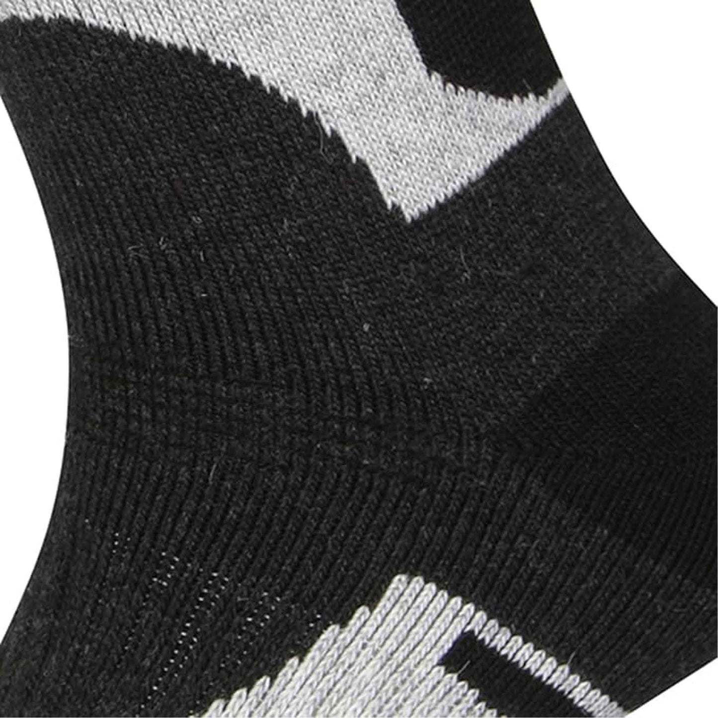 3 Pack Men's Wool Hiking Socks Reinforced Heel Toe Cushioned Arch Support Thermal Boot Socks Sizes UK 6-11 EU 39-45 Grey Black by Sock Stack