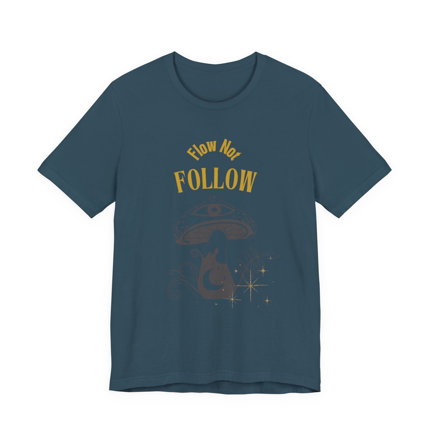 Whimsical Mushroom Tee - How Not Follow, Boho Shirt, Unisex T-shirt, Nature Lover Gift, Fall Fashion