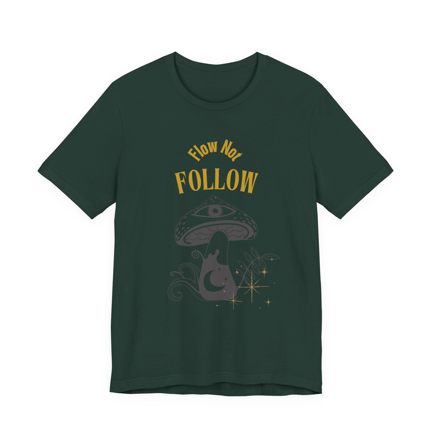 Whimsical Mushroom Tee - How Not Follow, Boho Shirt, Unisex T-shirt, Nature Lover Gift, Fall Fashion