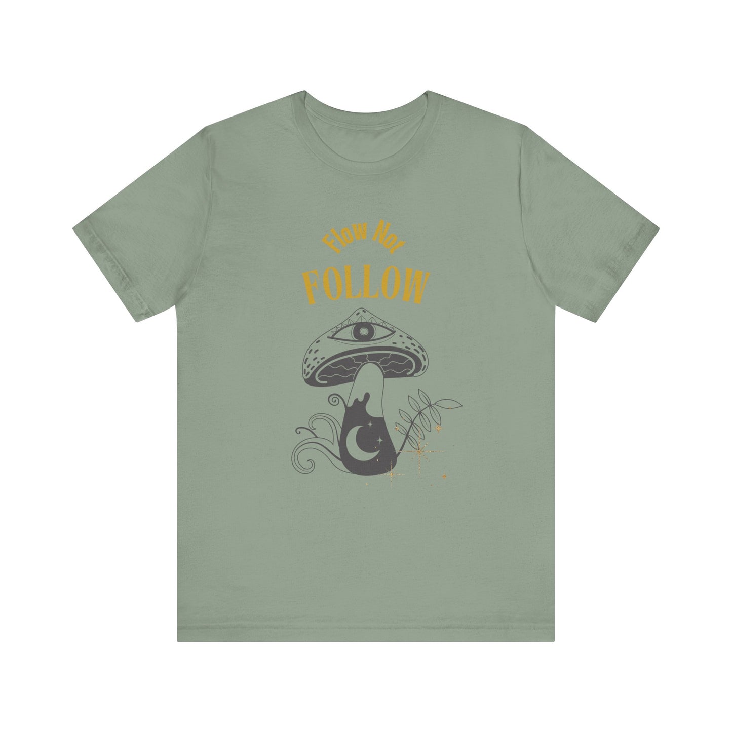 Whimsical Mushroom Tee - How Not Follow, Boho Shirt, Unisex T-shirt, Nature Lover Gift, Fall Fashion