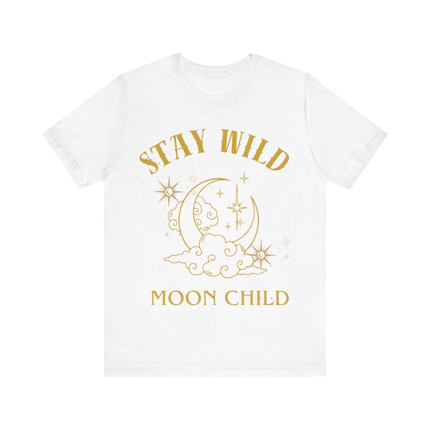 Stay Wild Moon Child Tee - Unisex Short Sleeve Tee, Boho Shirt, Astrology Top, Celestial Apparel, Gift for Dreamers, Festival Wear
