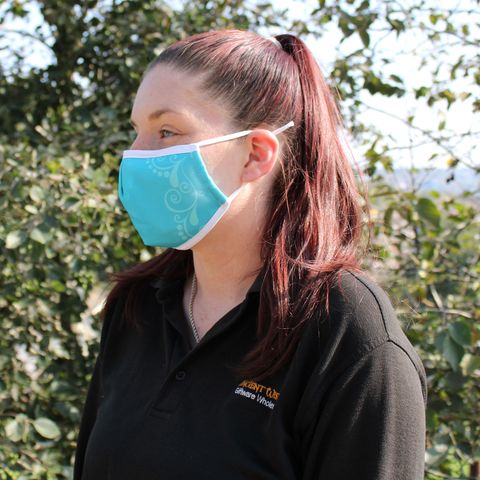 Reusable Fashion Face Covering - Blue Butterfly (Adult)