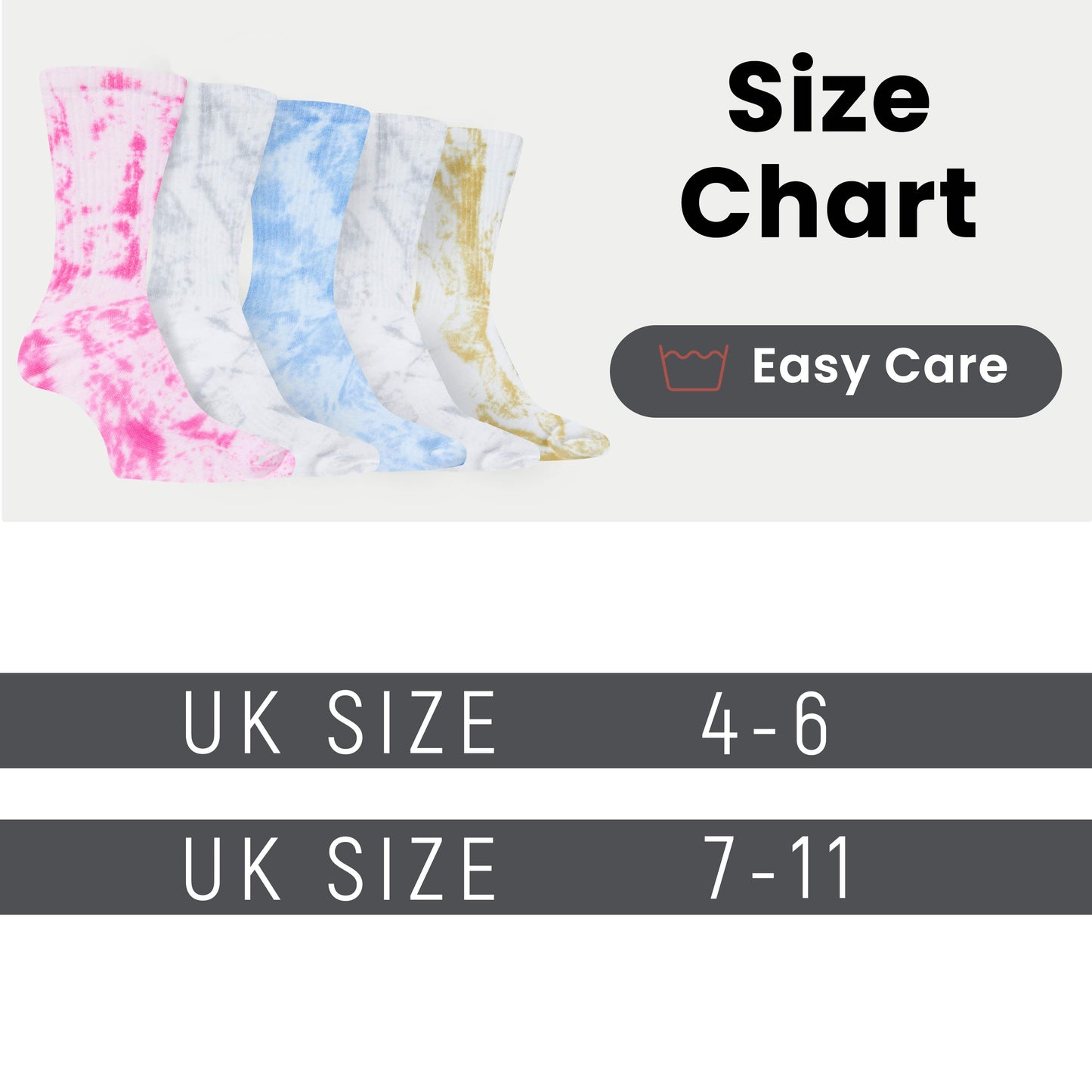 5 Pack Tie Dye Sport Socks Cotton Durable Blend for Casual & Everyday Designer Wear Unisex by Sock Stack