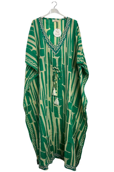 Cotton Express Delivery Kaftan/ GREEN