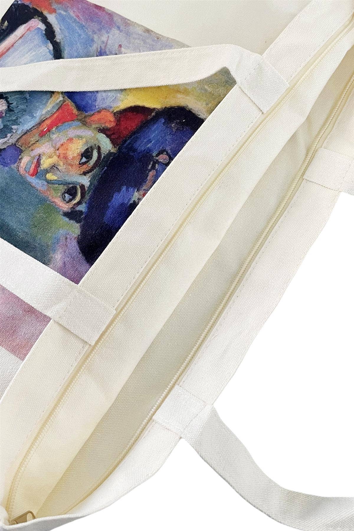 Frida Kahlo Portrait Cotton Tote Bag: Multi