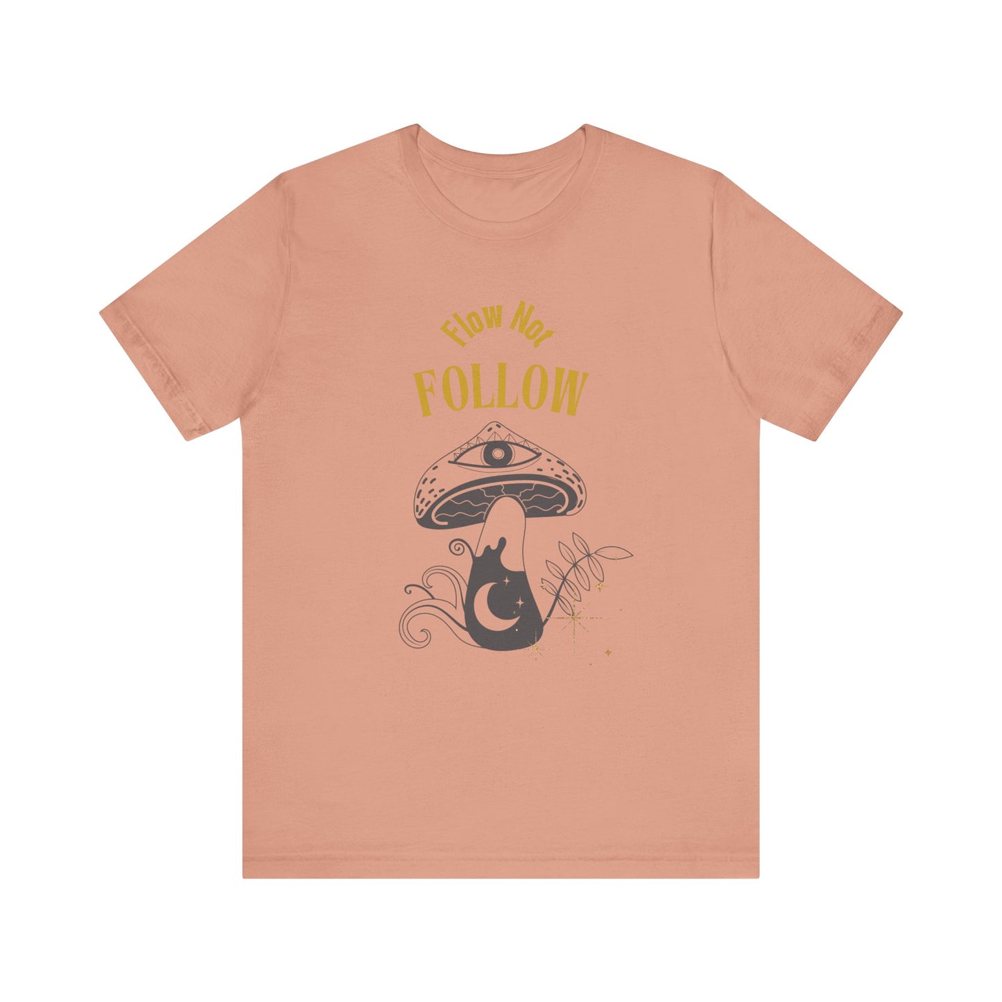 Whimsical Mushroom Tee - How Not Follow, Boho Shirt, Unisex T-shirt, Nature Lover Gift, Fall Fashion