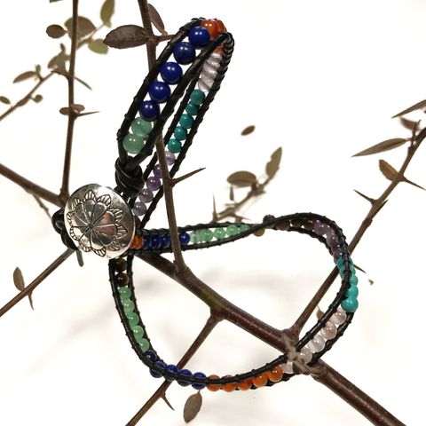 Double Wrap Bracelet - Multi Stone Chakra