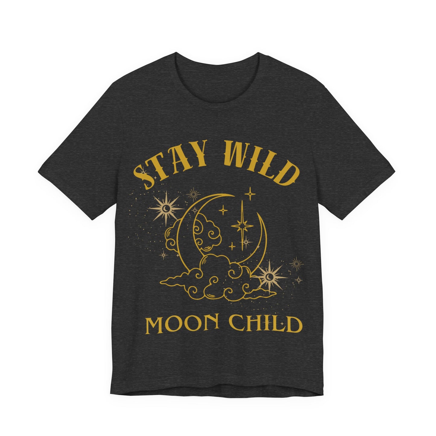 Stay Wild Moon Child Tee - Unisex Short Sleeve Tee, Boho Shirt, Astrology Top, Celestial Apparel, Gift for Dreamers, Festival Wear