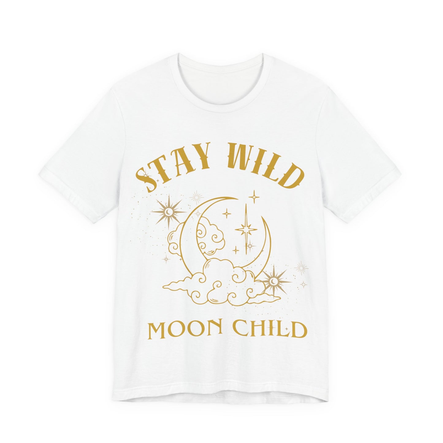 Stay Wild Moon Child Tee - Unisex Short Sleeve Tee, Boho Shirt, Astrology Top, Celestial Apparel, Gift for Dreamers, Festival Wear