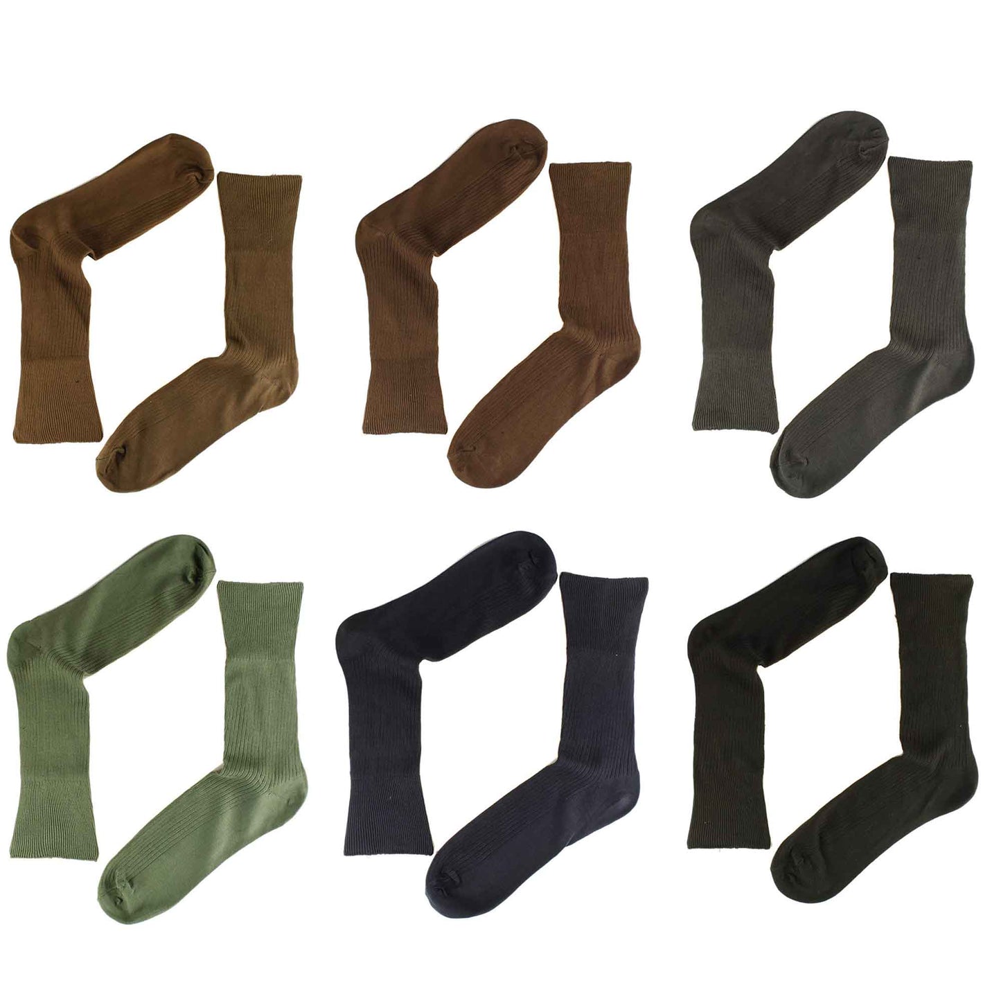 6 Pairs Mens 100 Percent Cotton Loose Top Diabetic Friendly Non Elastic Socks Moisture Wicking Breathable Antibacterial Comfortable Daily Wear Assorted Colours by Sock Stack