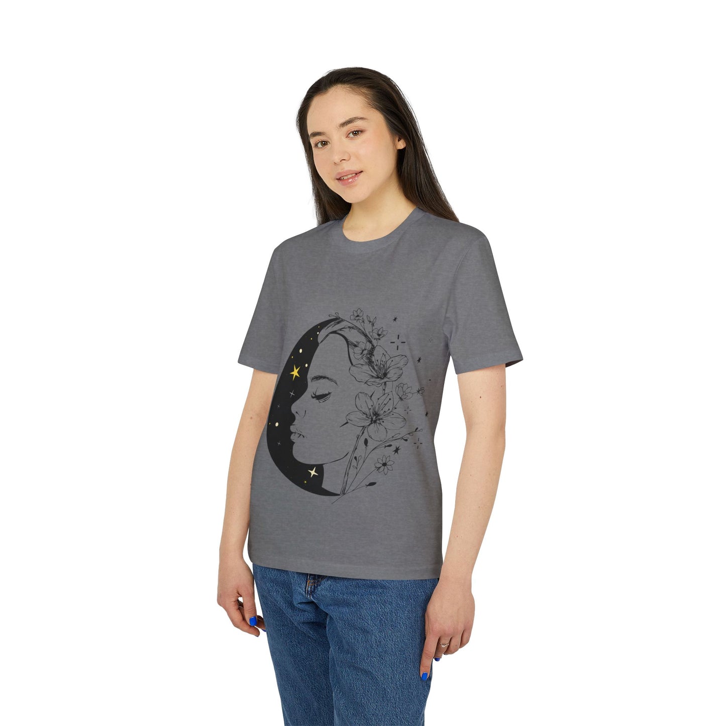 Moonlit Creator Unisex T-Shirt, Artistic Tee for Creatives, Floral Design, Casual Wear, Gift for Artists, Comfortable Style