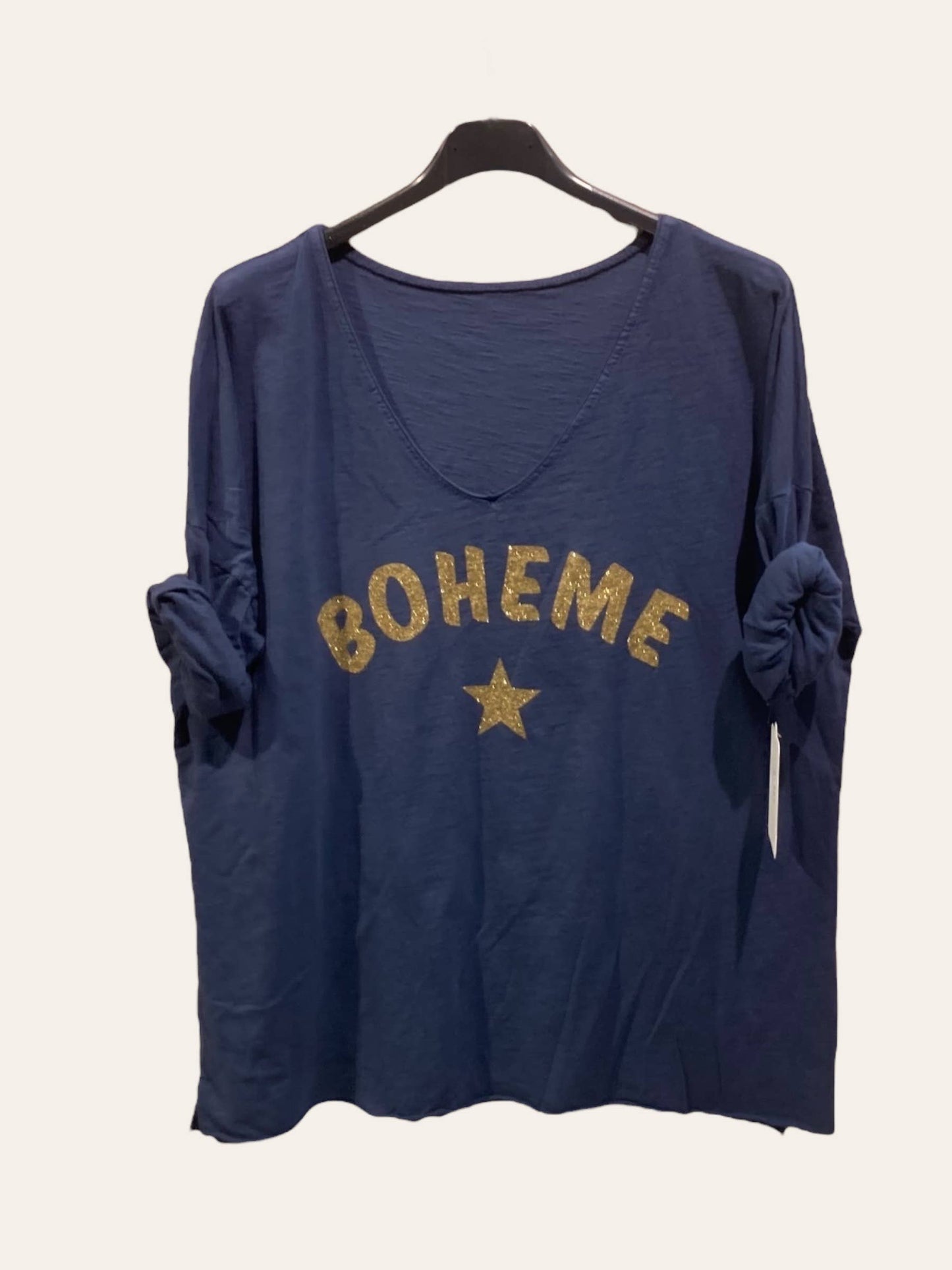 “Boheme” and Étoile cotton top: BOTTLE GREEN