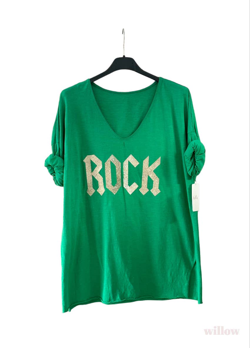 Rock T-shirt: Black