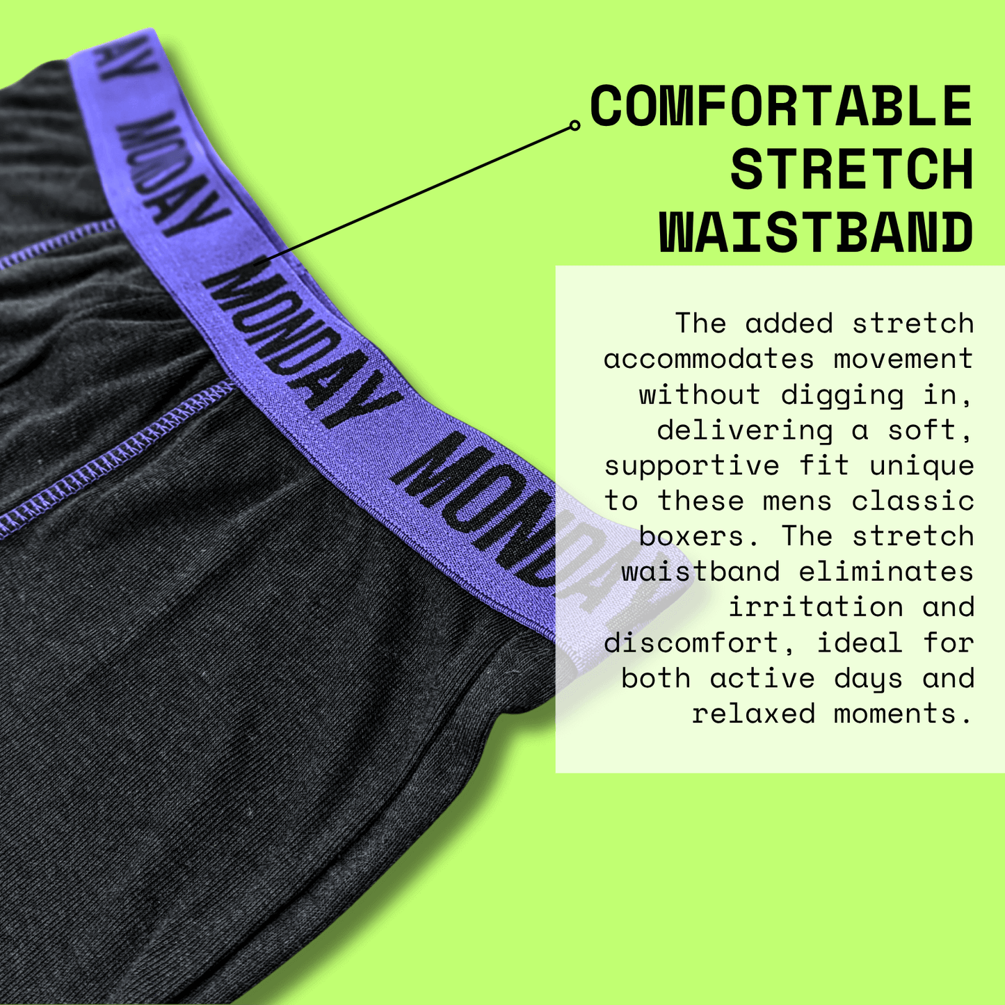 7 Pack Days Of The Week Boys Cotton Rich Underwear Trunks Childrenswear Activewear Classic Breathable Comfortable Waistband Soft Stretchy Boxer Shorts Ages 5 to 13 Assorted Colours Waistband by Sock Stack