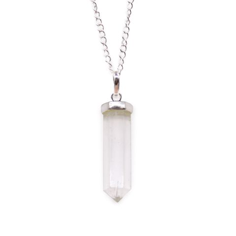 Gemstone Classic Point Pendant - Rock Quartz