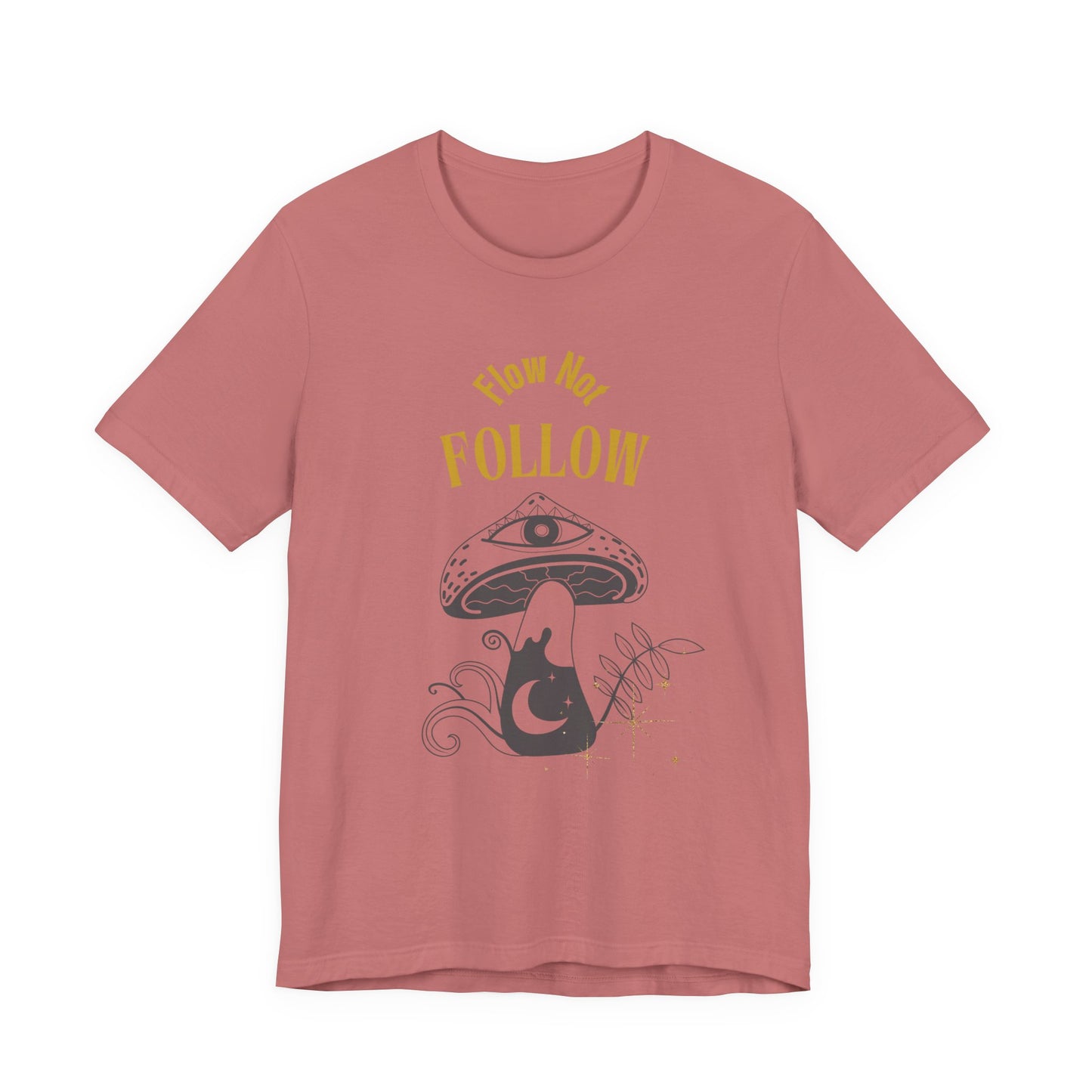 Whimsical Mushroom Tee - How Not Follow, Boho Shirt, Unisex T-shirt, Nature Lover Gift, Fall Fashion
