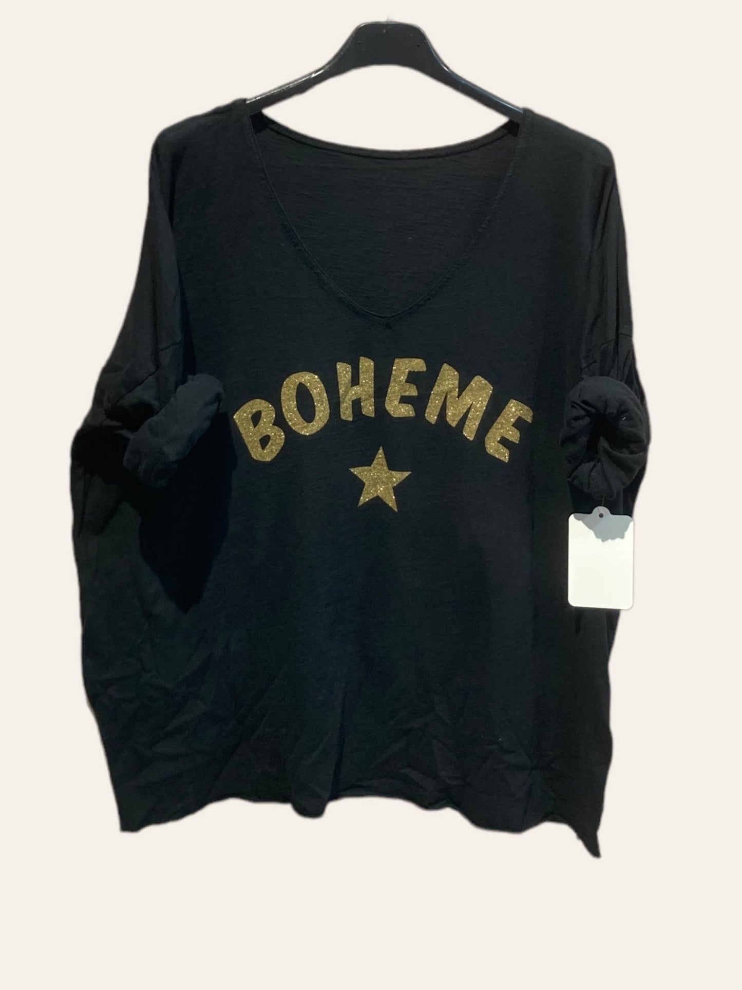 “Boheme” and Étoile cotton top: BOTTLE GREEN