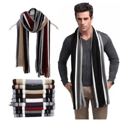 Autumn and winter fringed men's scarves - Kaftan direct