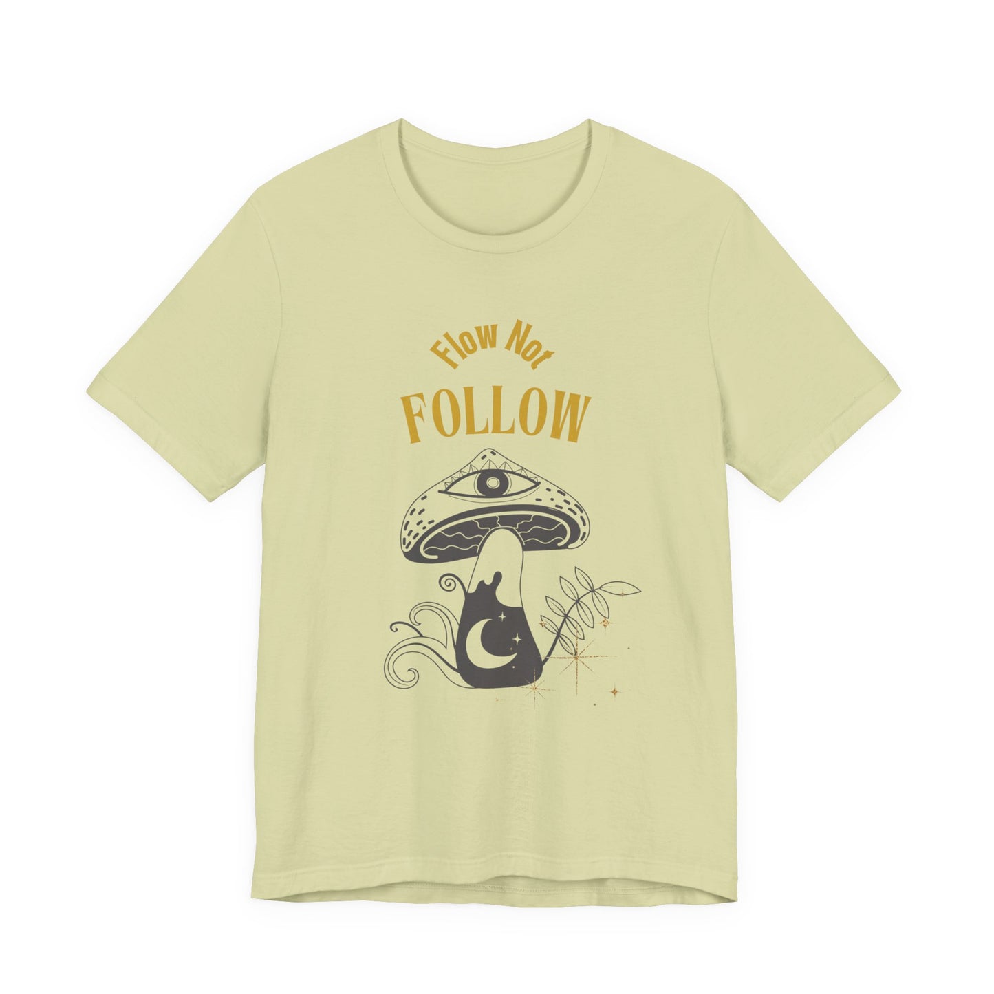 Whimsical Mushroom Tee - How Not Follow, Boho Shirt, Unisex T-shirt, Nature Lover Gift, Fall Fashion