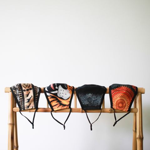 Reusable Fashion Face Mask - Orange Mandala (Adult)