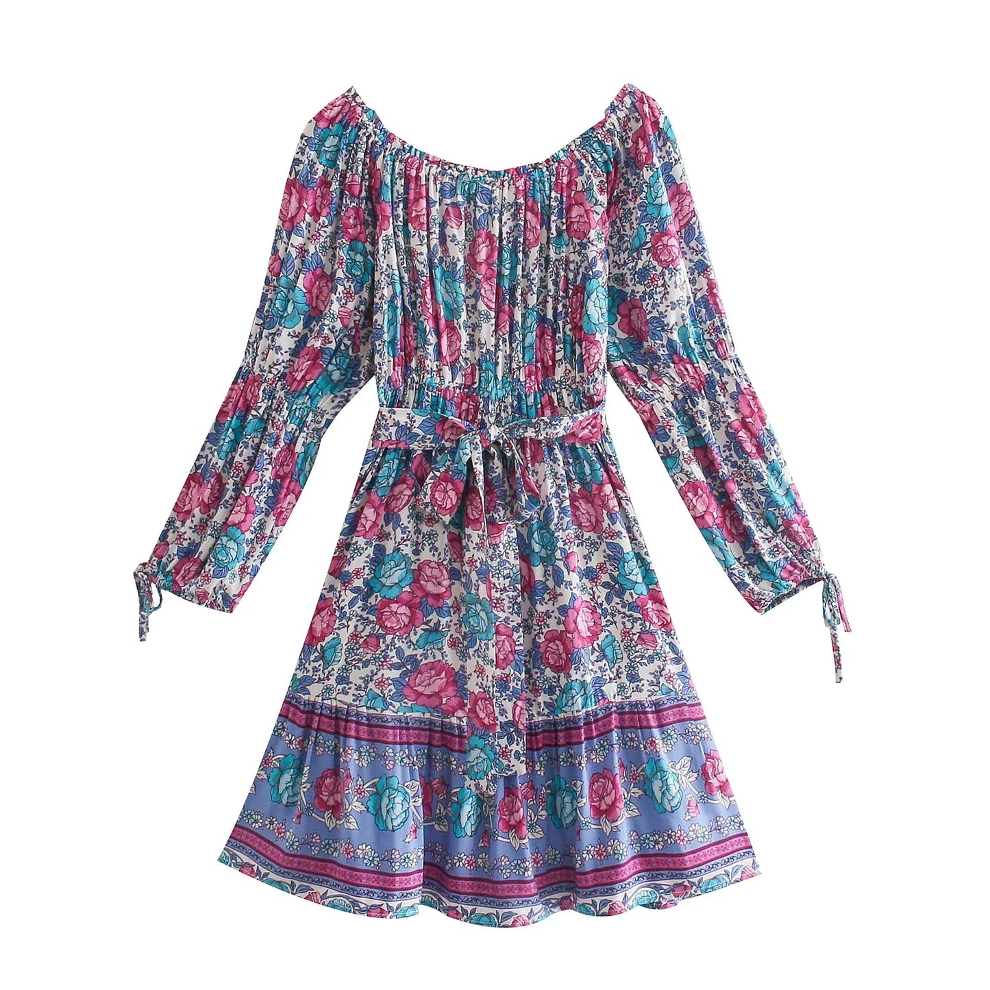 Happie Queens Women Green Floral Sundress