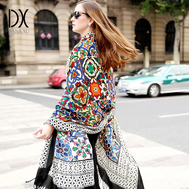 Luxury Brand 100% Pure Wool Scarf