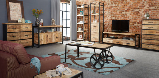 Cosmo Industrial Cart Coffee Table