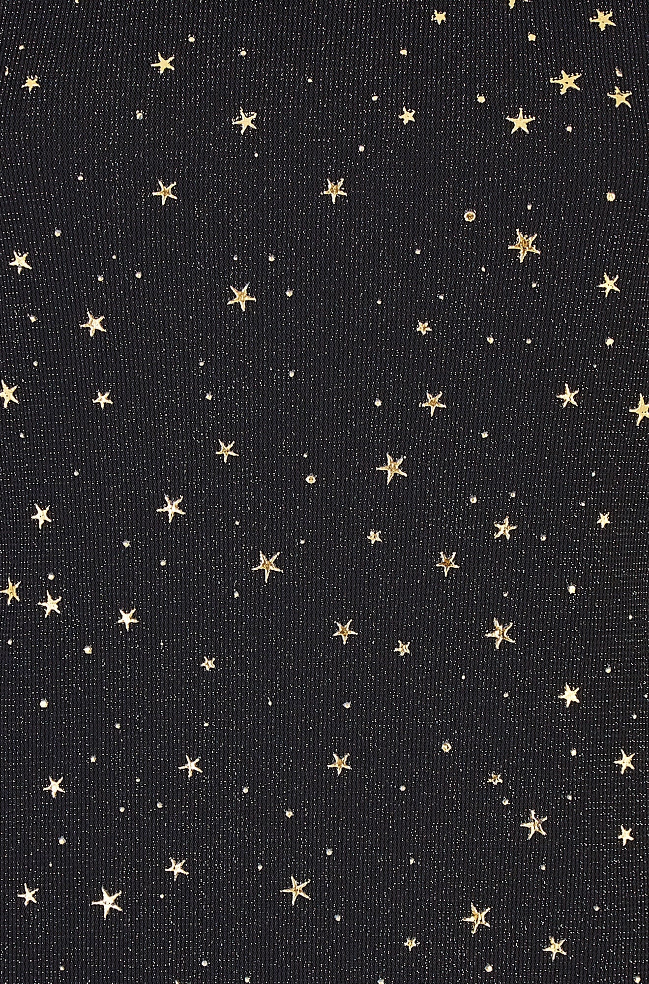 Yumi Black Mesh Star Print Long Sleeve Top