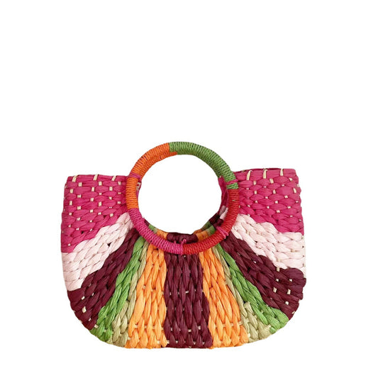 Multicolour boho weave bag