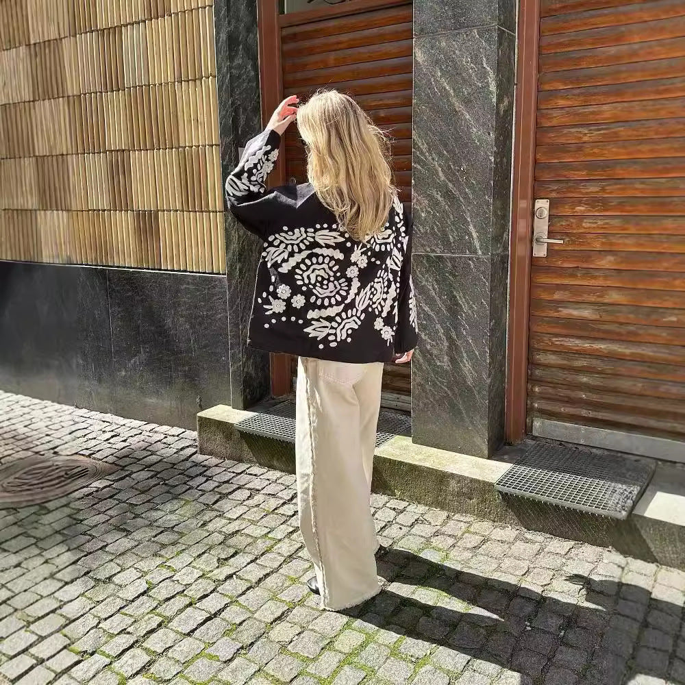 Black and white jacket