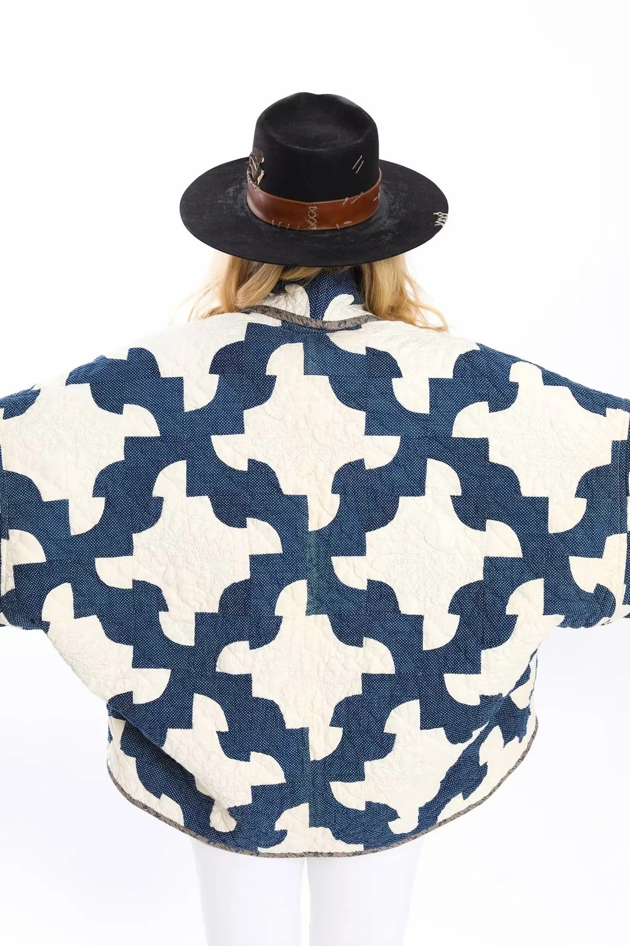 Blue and White Box Jacket