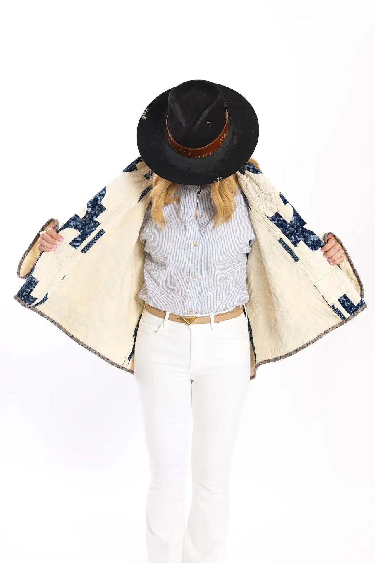 Blue and White Box Jacket