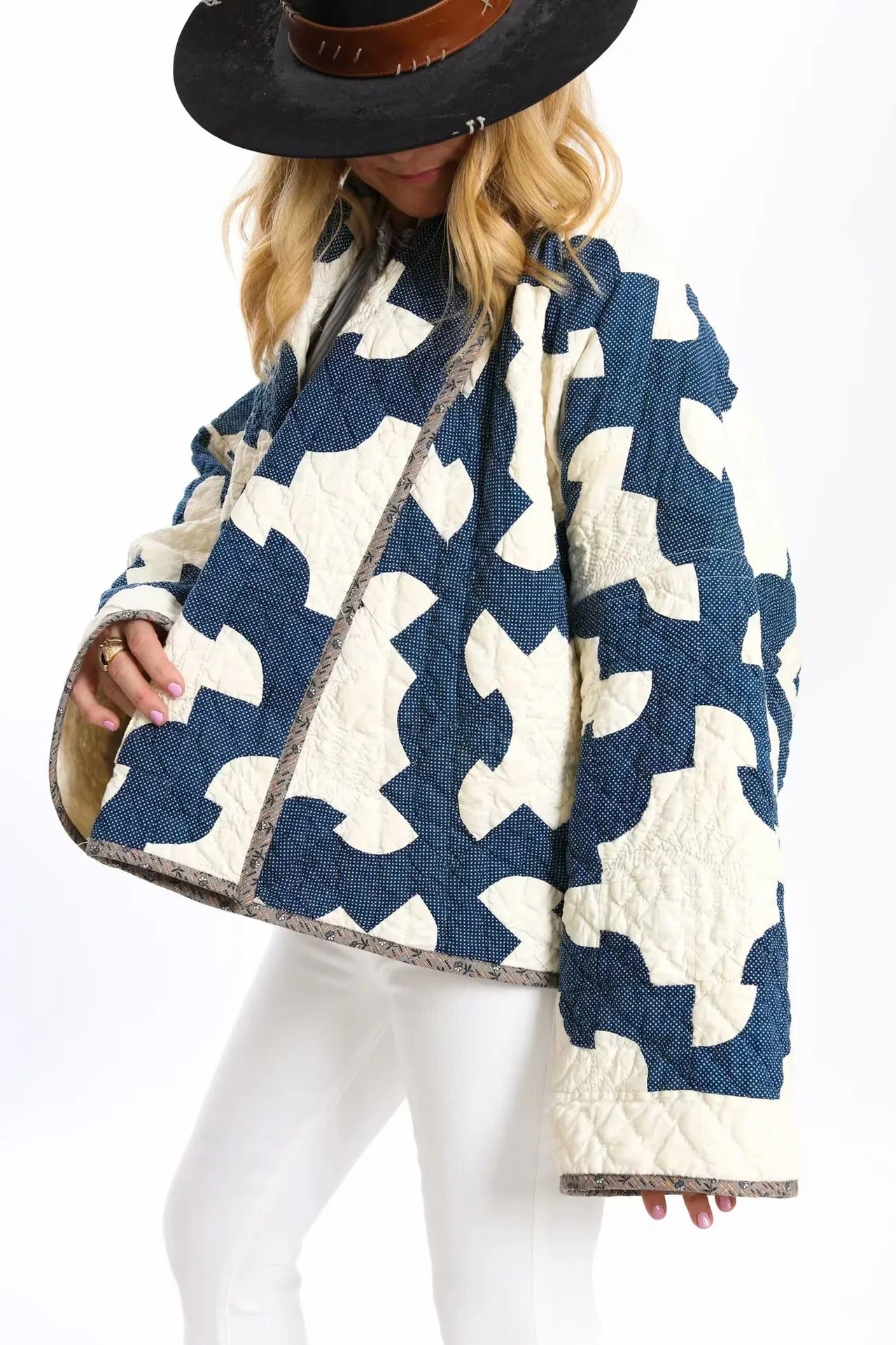 Blue and White Box Jacket