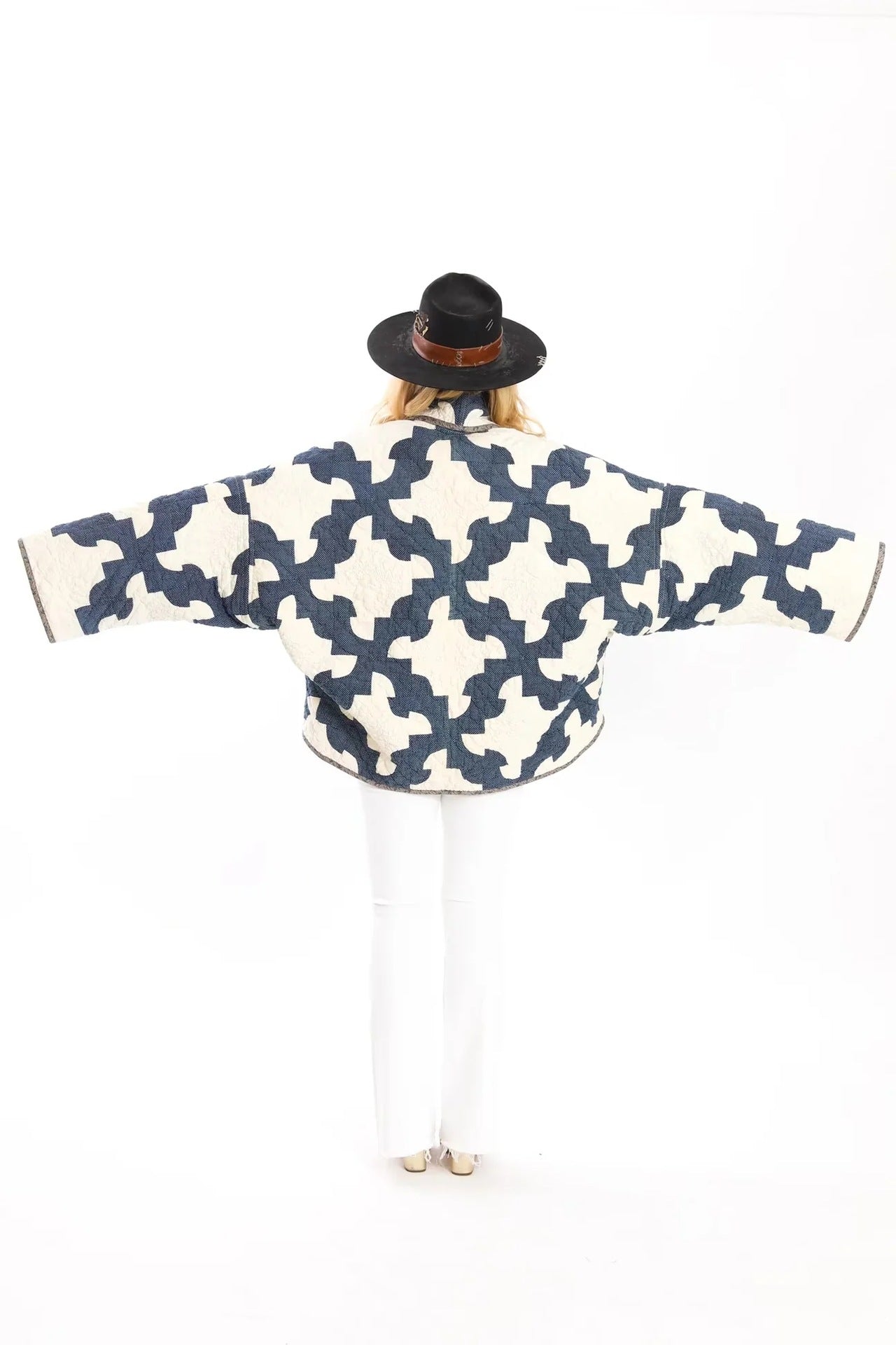 Blue and White Box Jacket