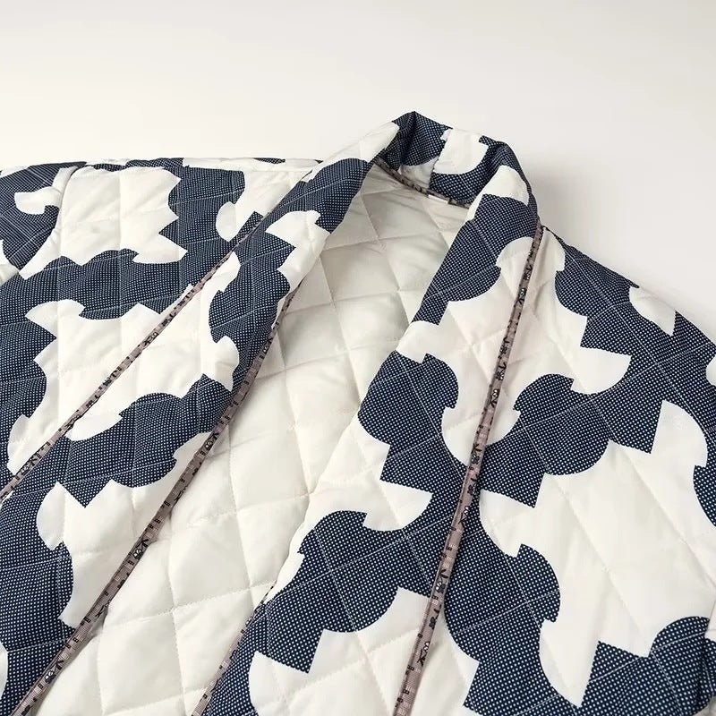 Blue and White Box Jacket