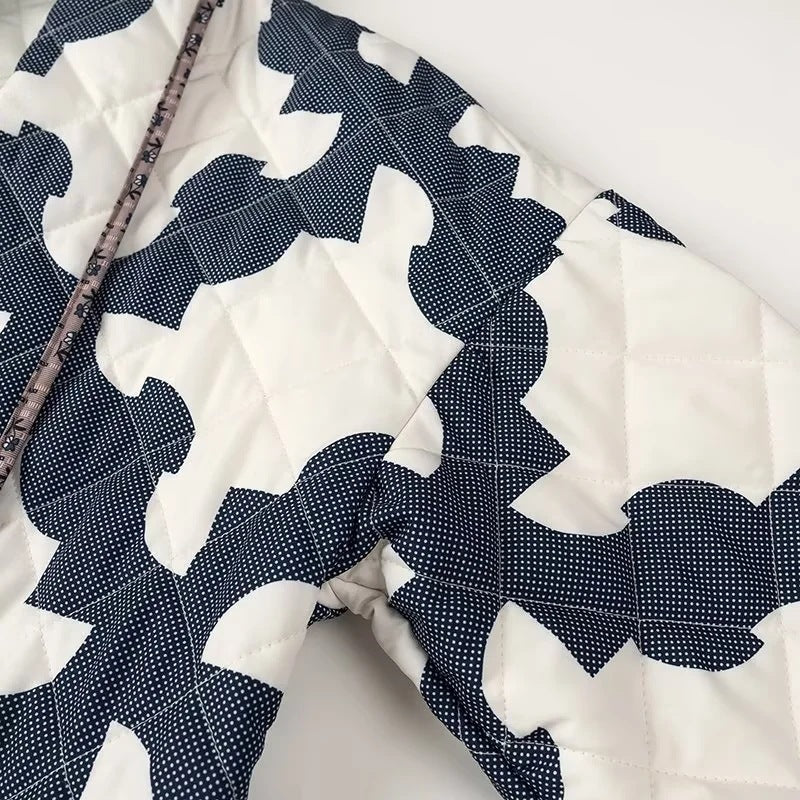 Blue and White Box Jacket