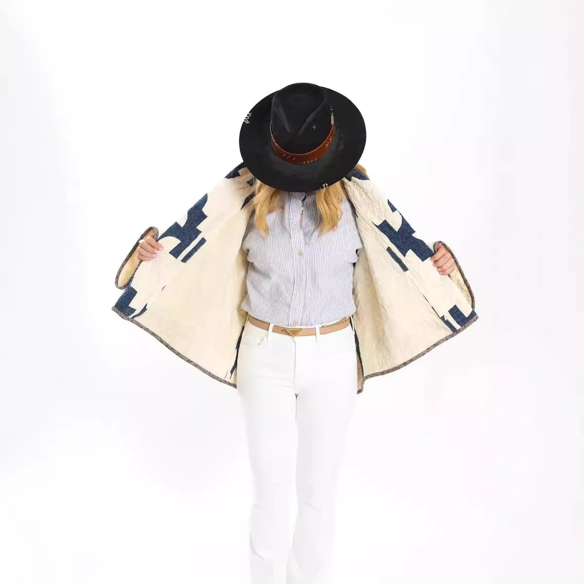 Blue and White Box Jacket