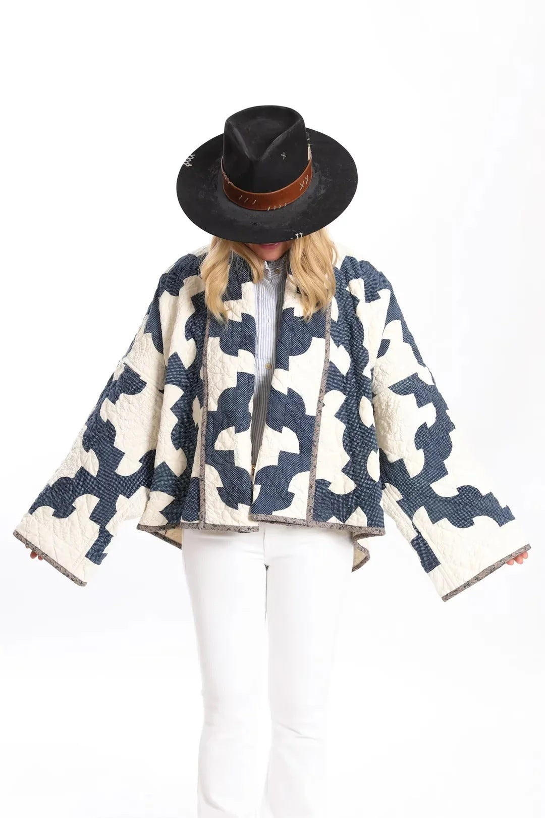 Blue and White Box Jacket